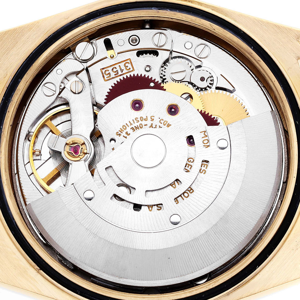 Rolex President Day-Date Yellow Gold Bark Diamond Dial Mens Watch 18248 Box Card