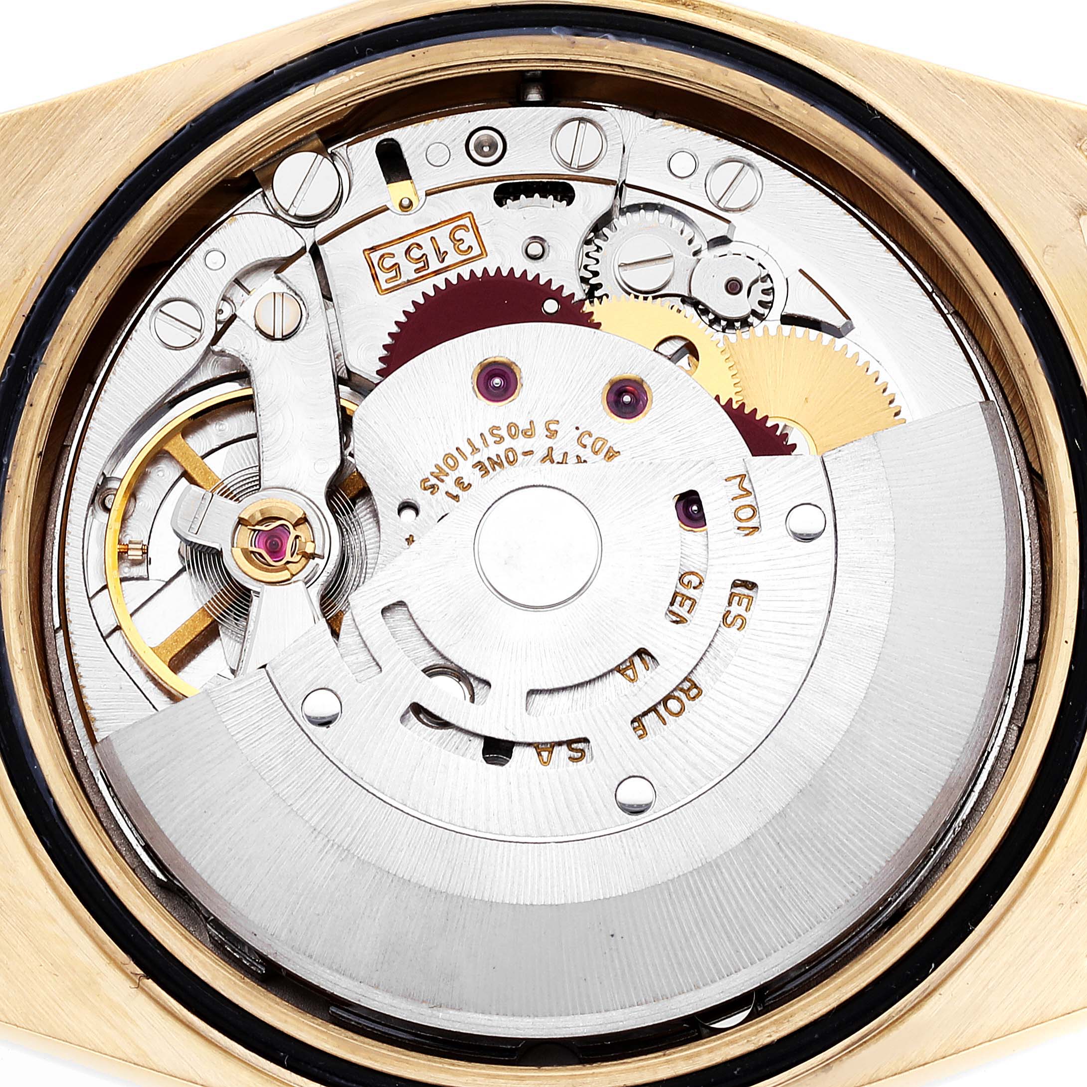 Rolex President Day-Date Yellow Gold Bark Diamond Dial Mens Watch 18248 Box Card
