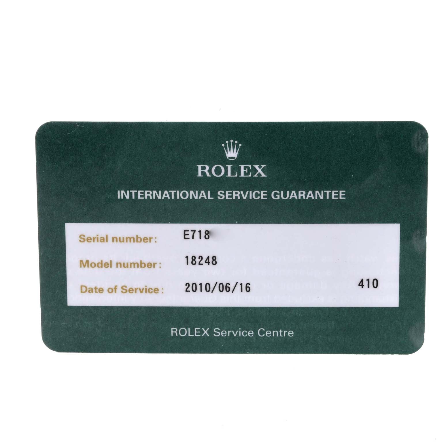 Rolex President Day-Date Yellow Gold Bark Diamond Dial Mens Watch 18248 Box Card