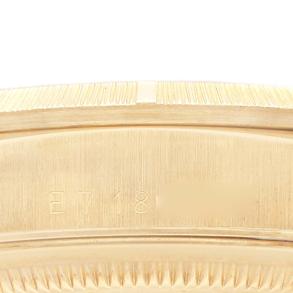 Rolex President Day-Date Yellow Gold Bark Diamond Dial Mens Watch 18248 Box Card