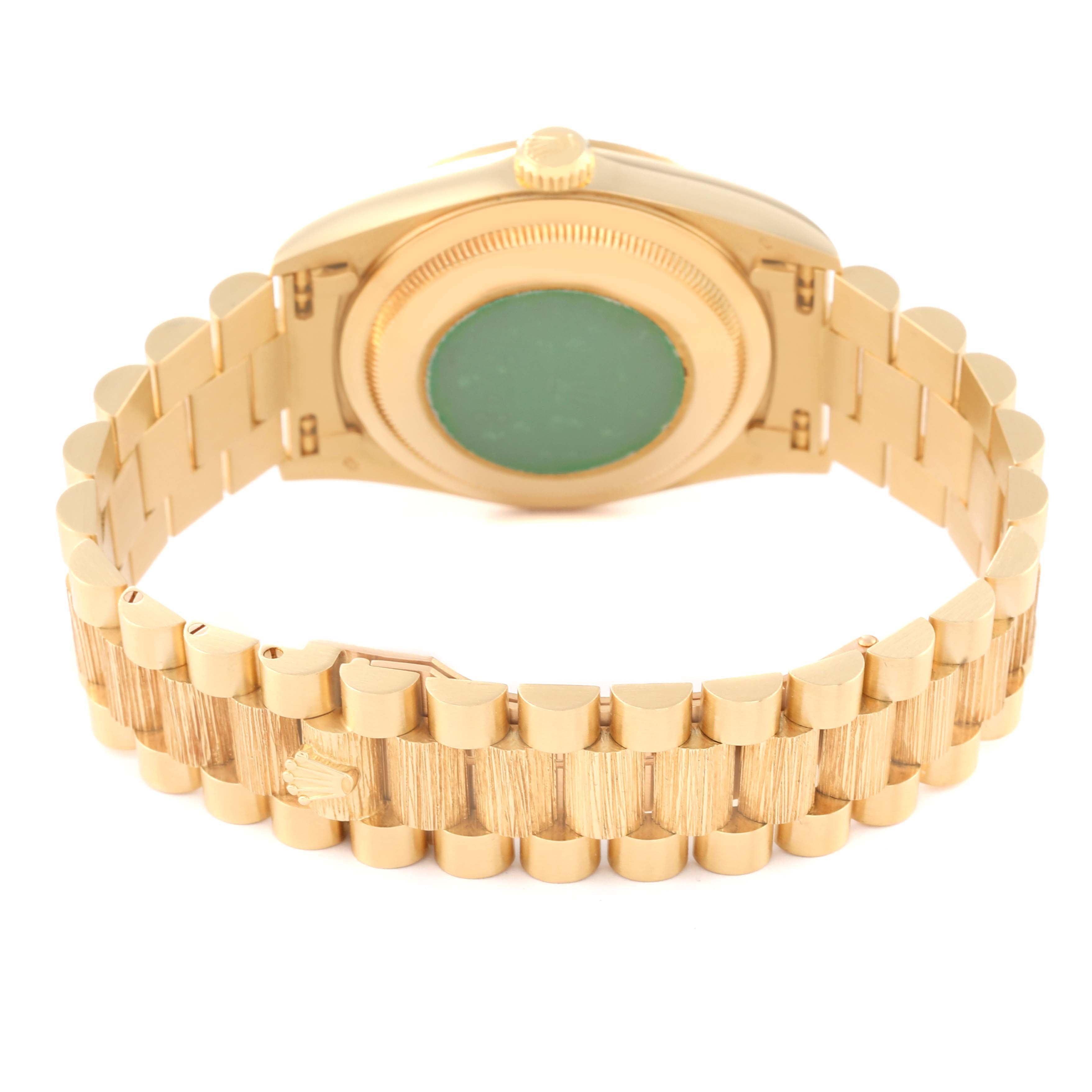 Rolex President Day-Date Yellow Gold Diamond Mens Watch 18248 Box Papers