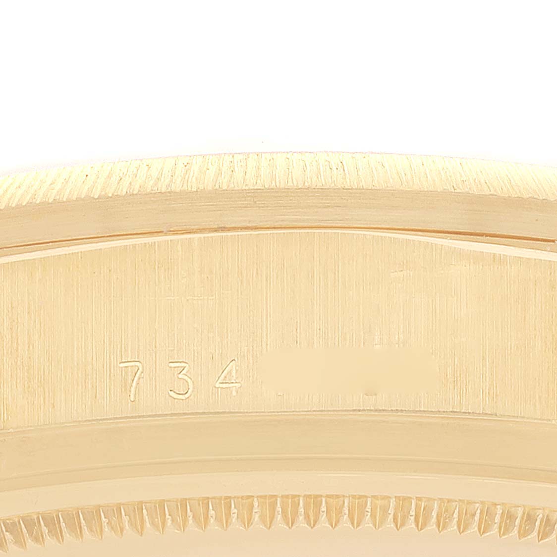 Rolex President Day-Date Yellow Gold Bark Finish Linen Dial Mens Watch 18078