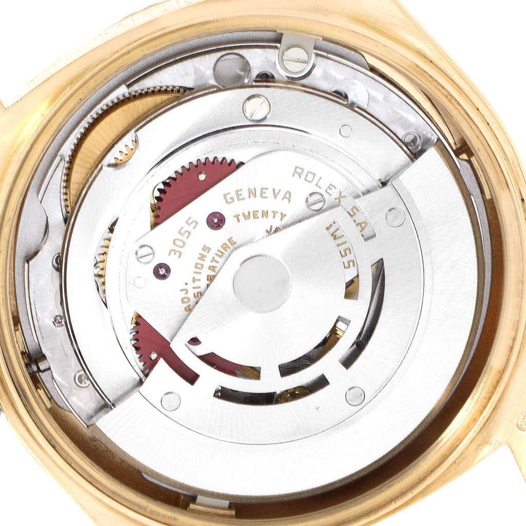 Rolex President Day-Date Bark Finish Yellow Gold Mens Watch 18078