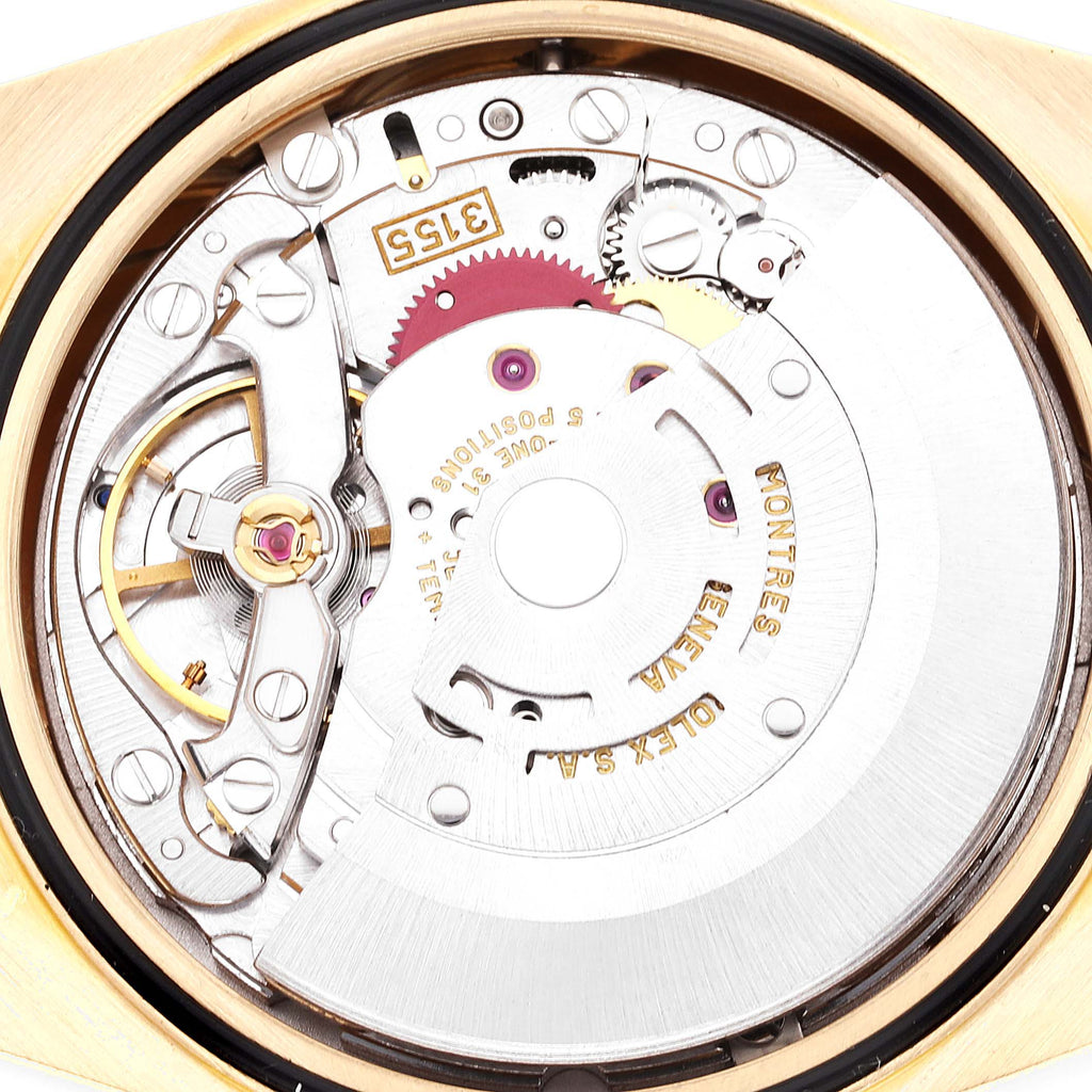 Rolex President Day-Date Yellow Gold Blue Diamond Dial Watch 18238 Box  Papers