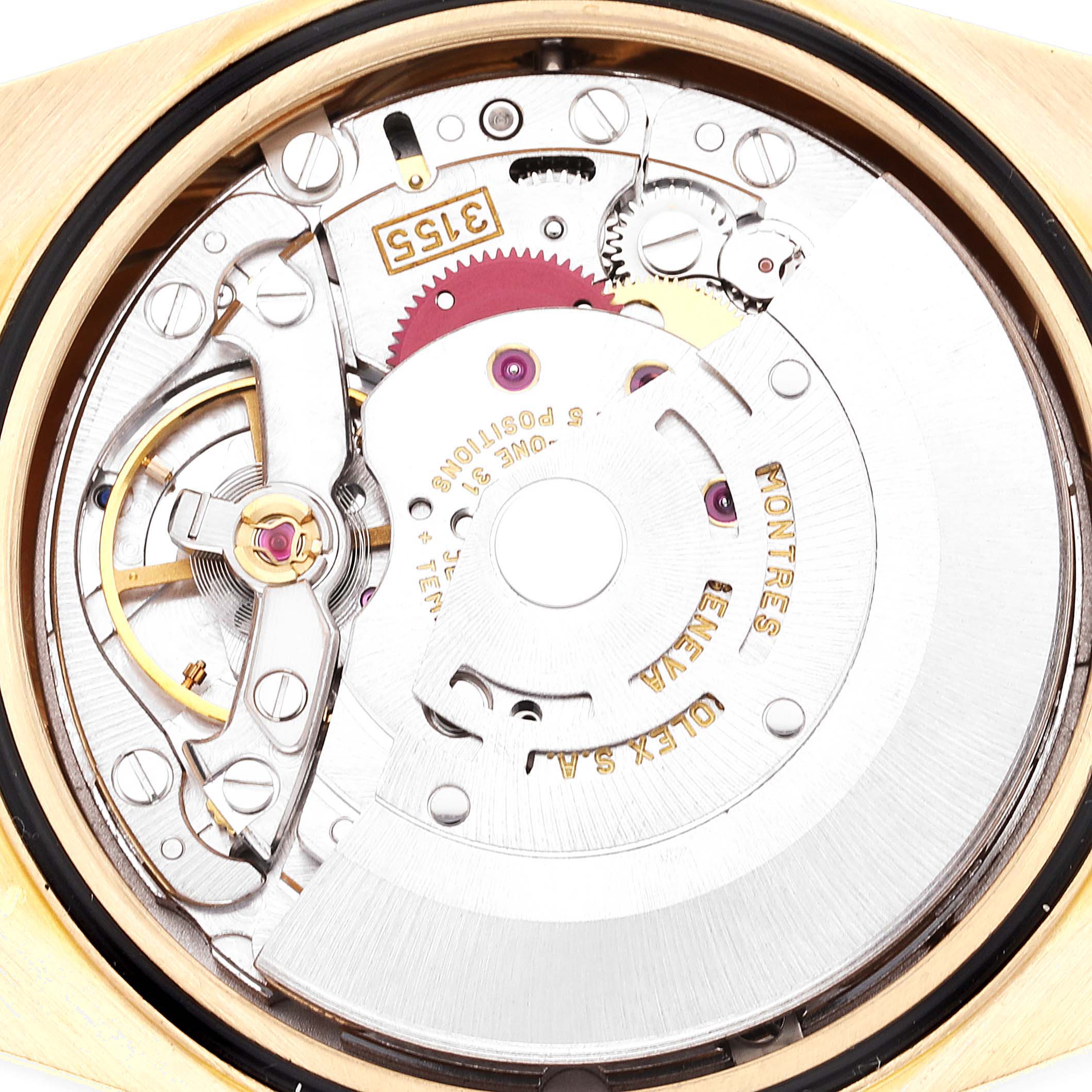 Rolex President Day-Date Yellow Gold Blue Diamond Dial Watch 18238 Box  Papers