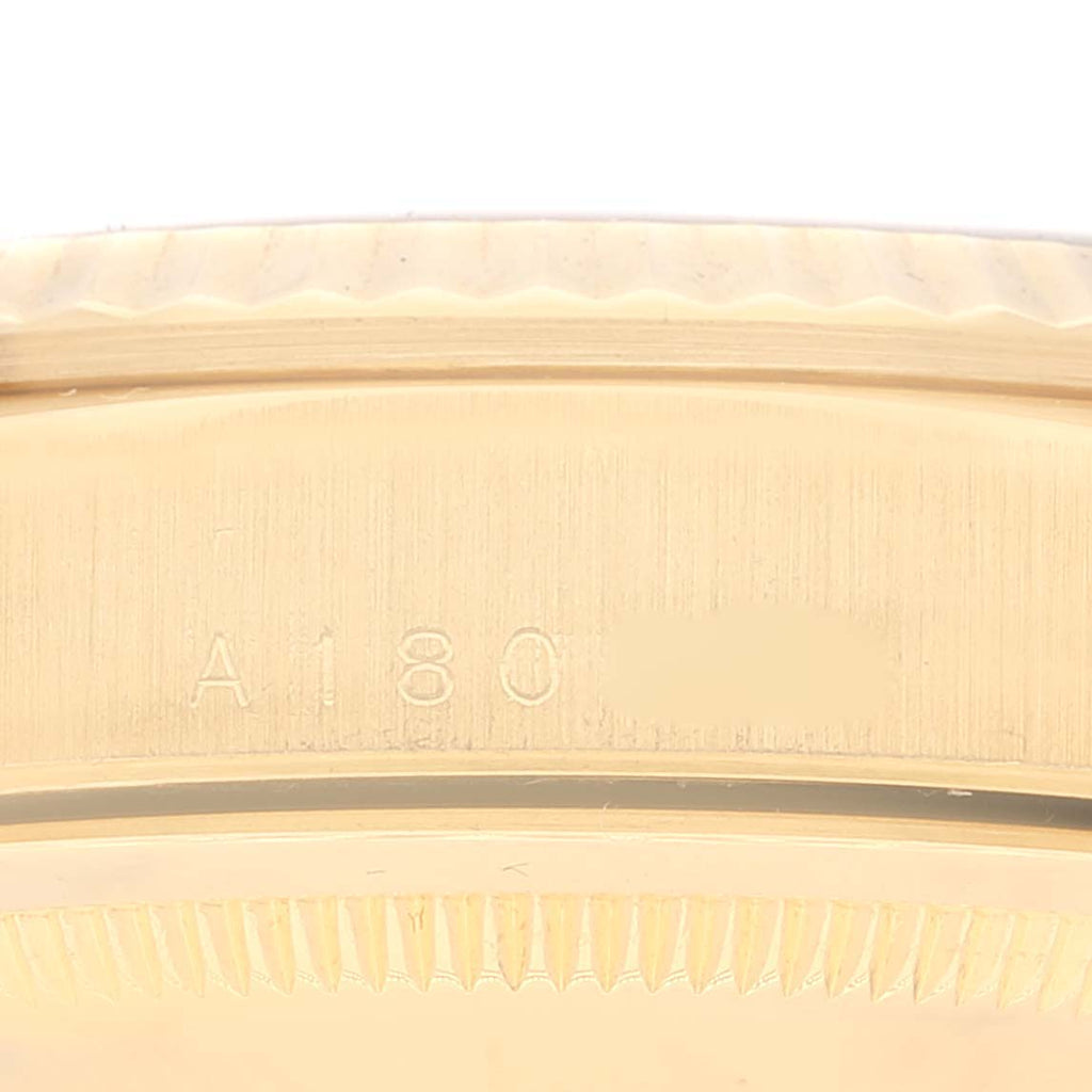 Rolex President Day-Date Yellow Gold Blue Diamond Dial Watch 18238 Box  Papers