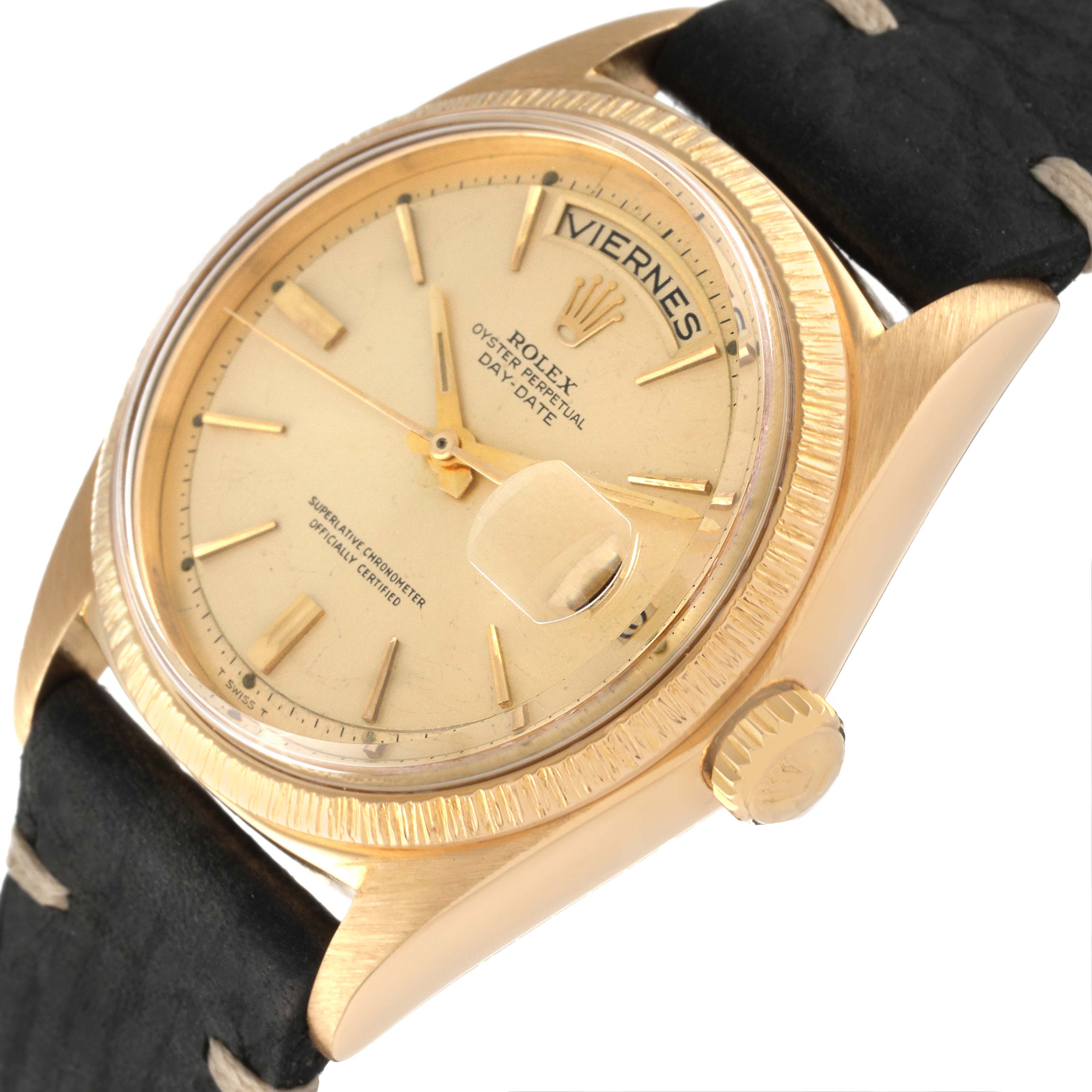 Rolex President Day-Date Yellow Gold Champagne Dial Mens Watch 1807