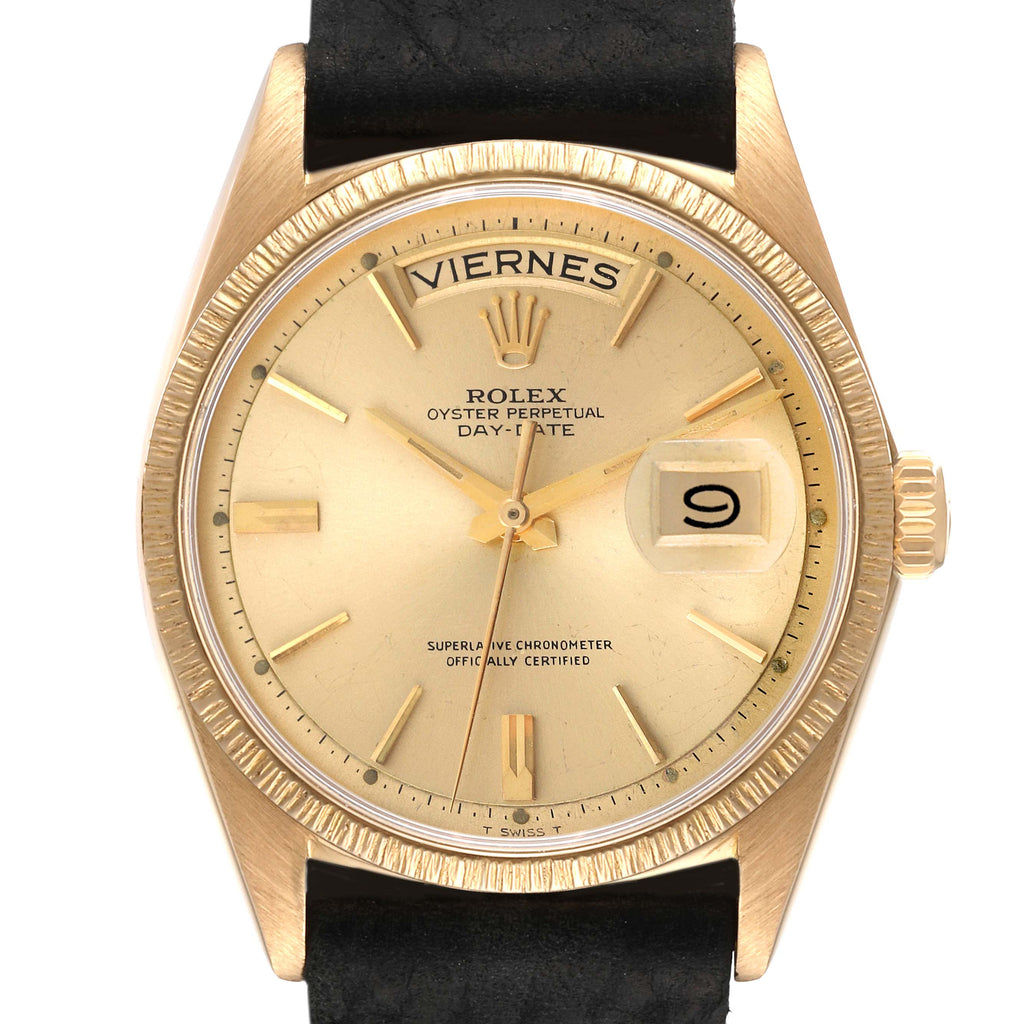 Rolex President Day-Date Yellow Gold Champagne Dial Mens Watch 1807