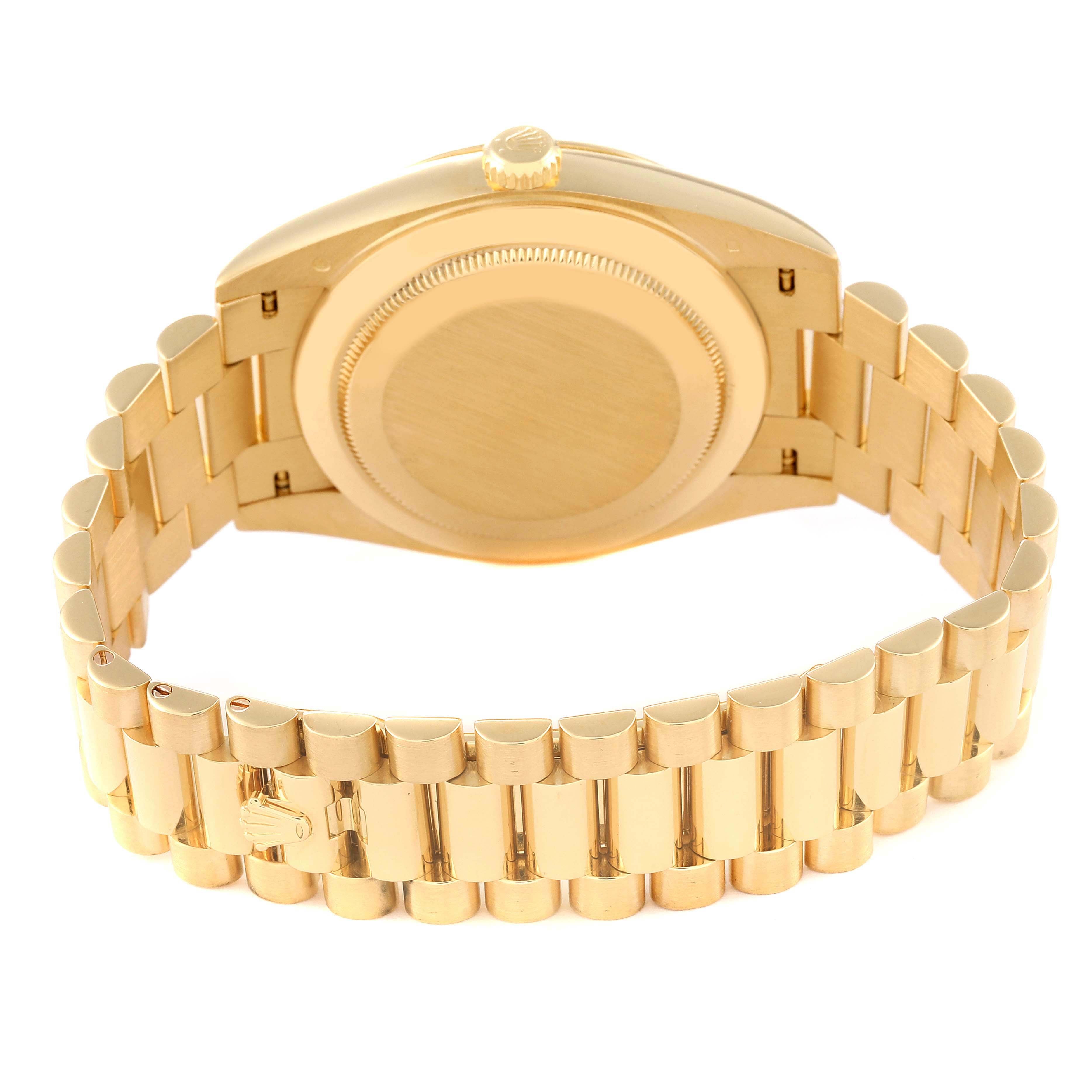 Rolex President Day-Date Yellow Gold Champagne Dial Mens Watch 228238 Box Card