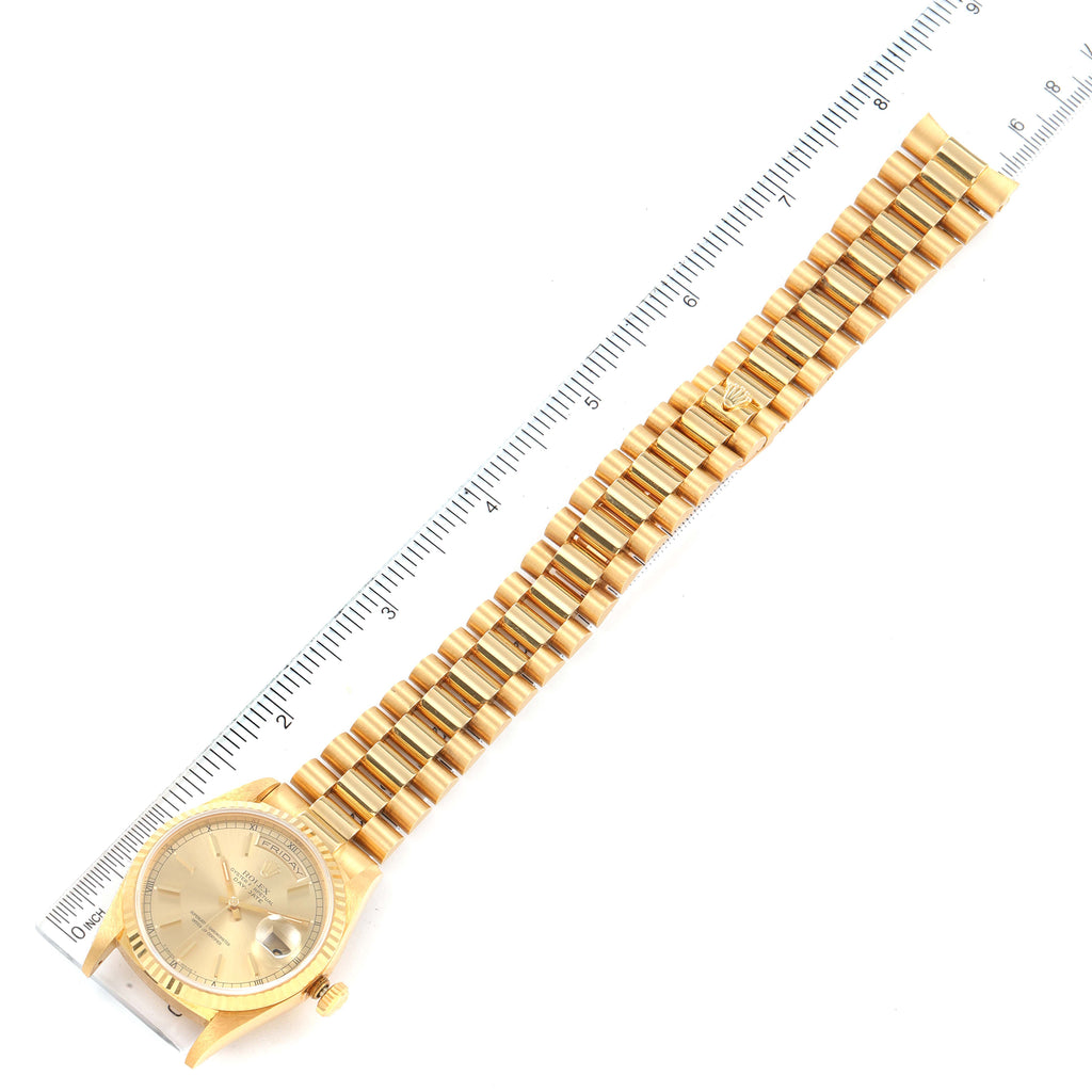 Rolex President Day-Date Yellow Gold Champagne Dial Watch 18238 NOS Unworn