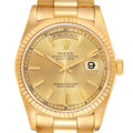 Rolex President Day-Date Yellow Gold Champagne Dial Watch 18238 NOS Unworn