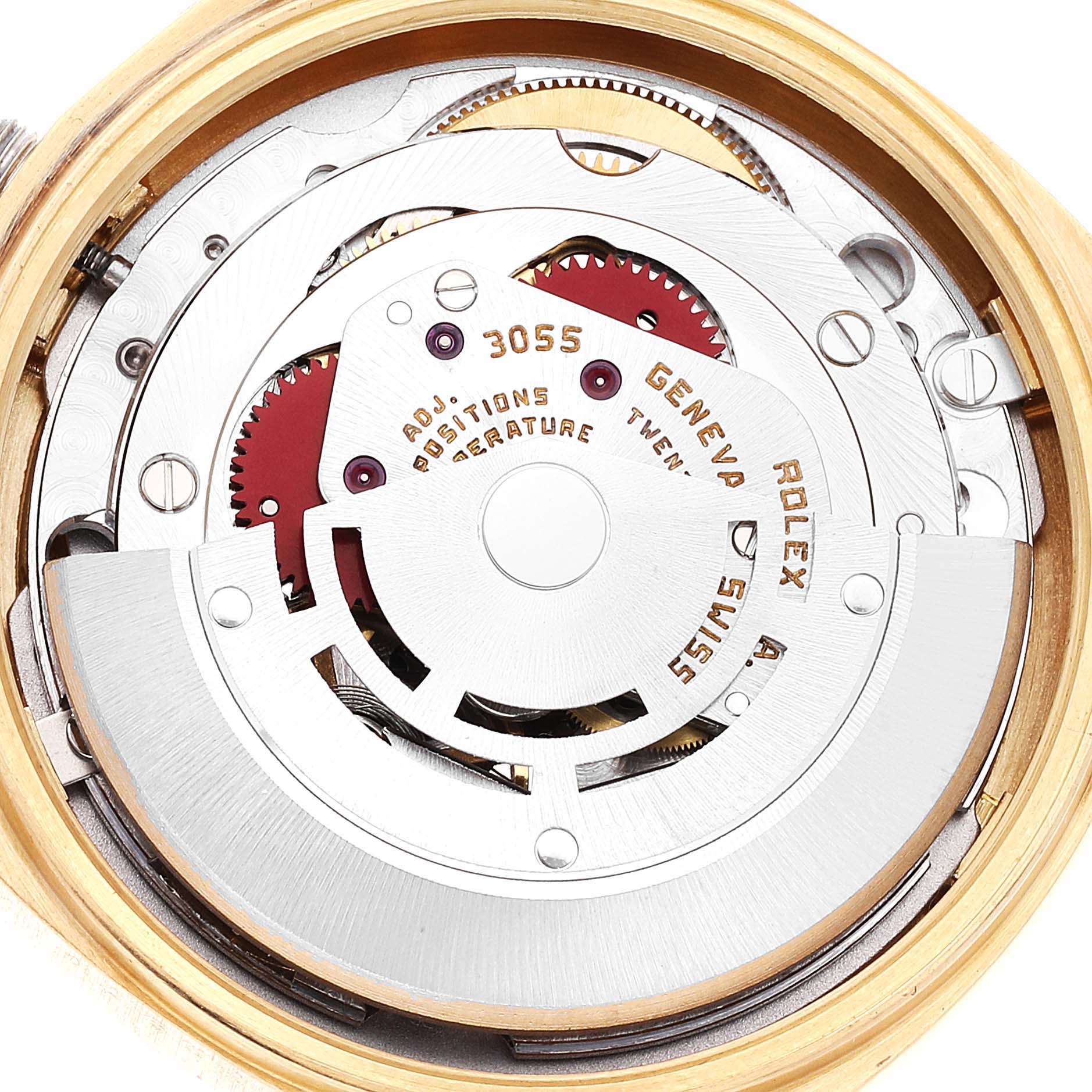 Rolex President Day-Date Yellow Gold Champagne Linen Dial Mens Watch 18038 Box Papers