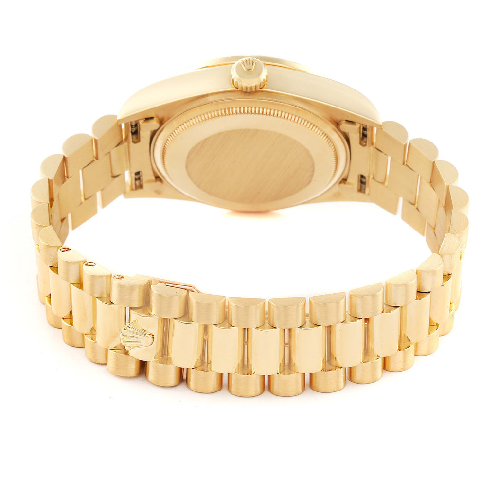 Rolex President Day-Date Yellow Gold Diamond Bezel  Watch 18048