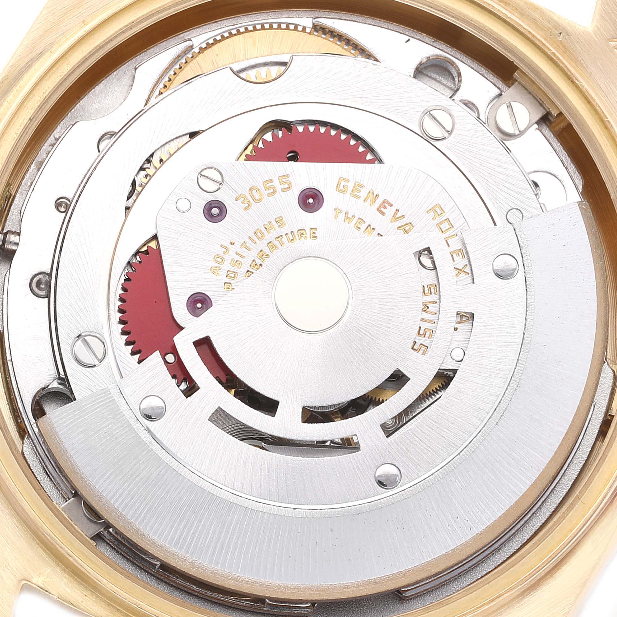 Rolex President Day-Date Yellow Gold Diamond Bezel  Watch 18048 Papers