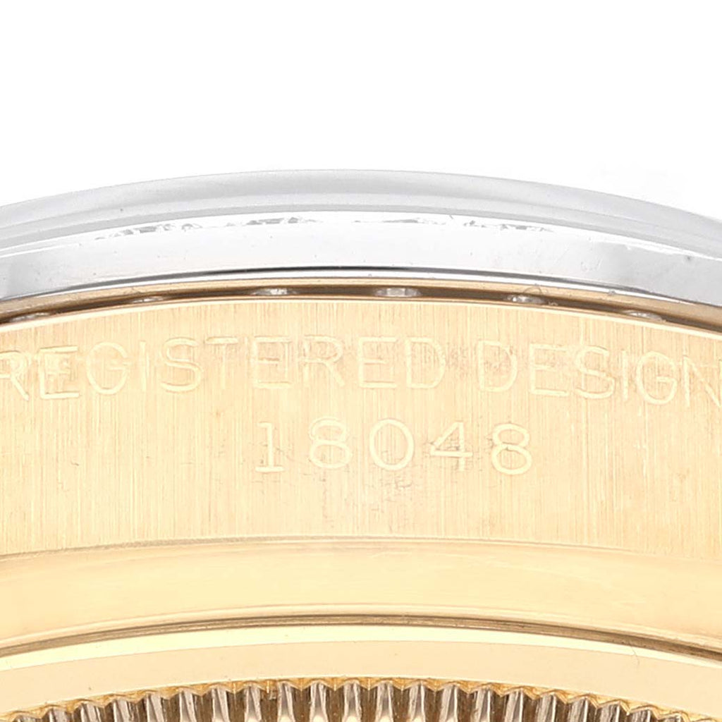 Rolex President Day-Date Yellow Gold Diamond Bezel  Watch 18048 Papers