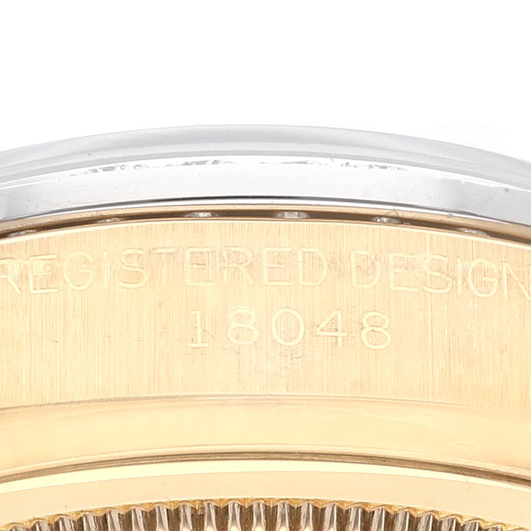 Rolex President Day-Date Yellow Gold Diamond Bezel  Watch 18048 Papers