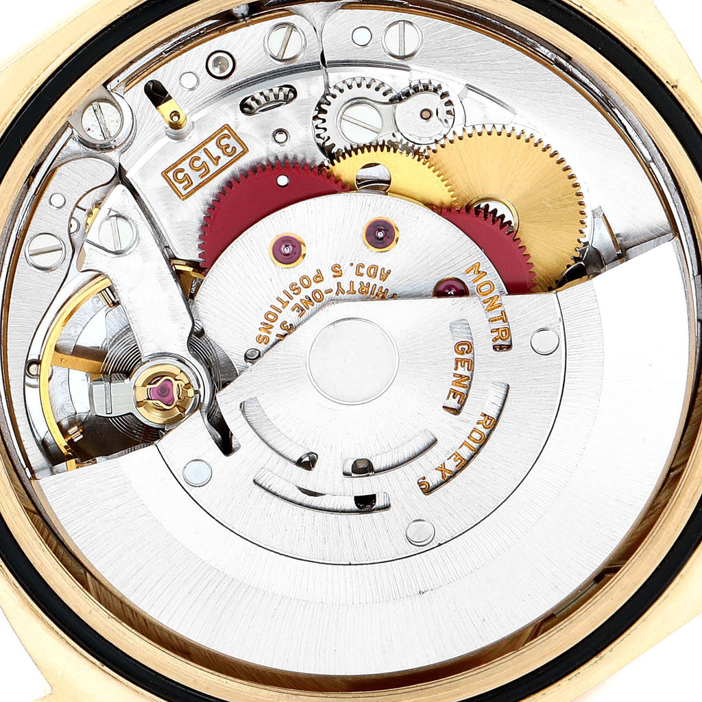 Rolex President Day Date Yellow Gold Diamond Lugs Mens Watch 18338