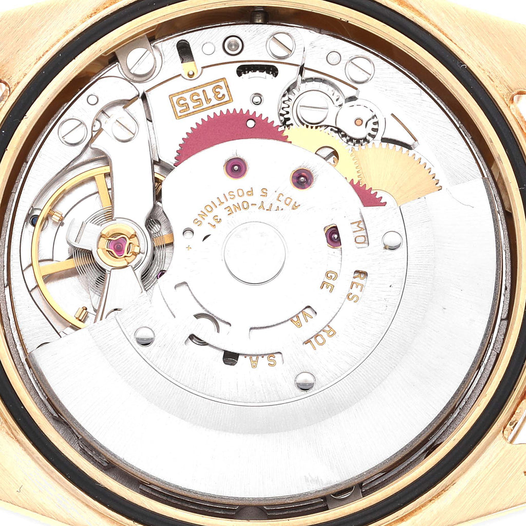 Rolex President Day Date Yellow Gold Diamond Mens Watch 118238