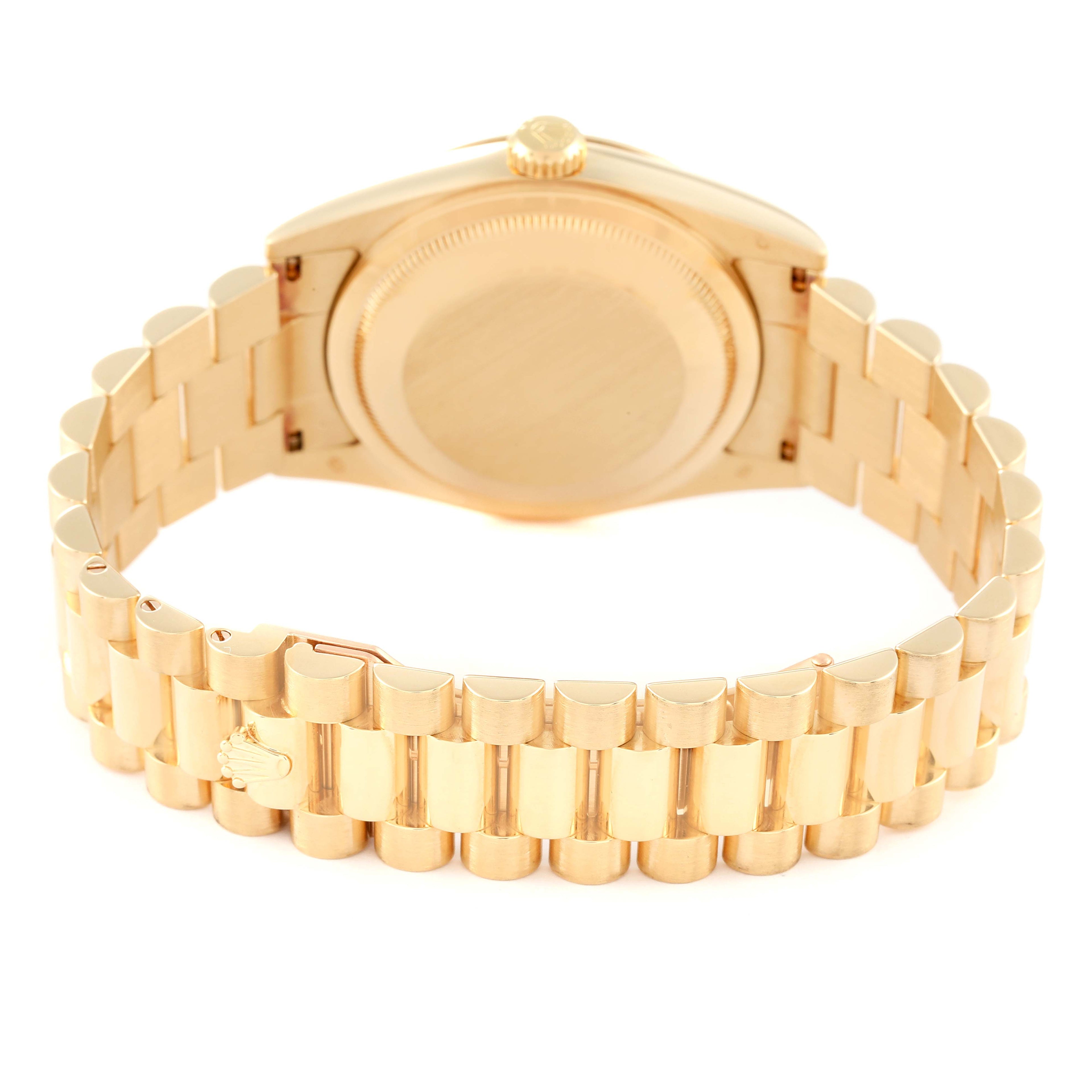 Rolex President Day Date Yellow Gold Diamond Mens Watch 118238
