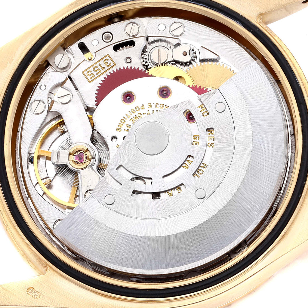 Rolex President Day Date Yellow Gold Diamond Mens Watch 118348 Box Papers