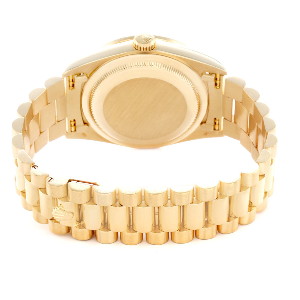 Rolex President Day-Date Yellow Gold Diamond Mens Watch 18388 + ADD ONE LINK (INSTALLED) - NO RETURN