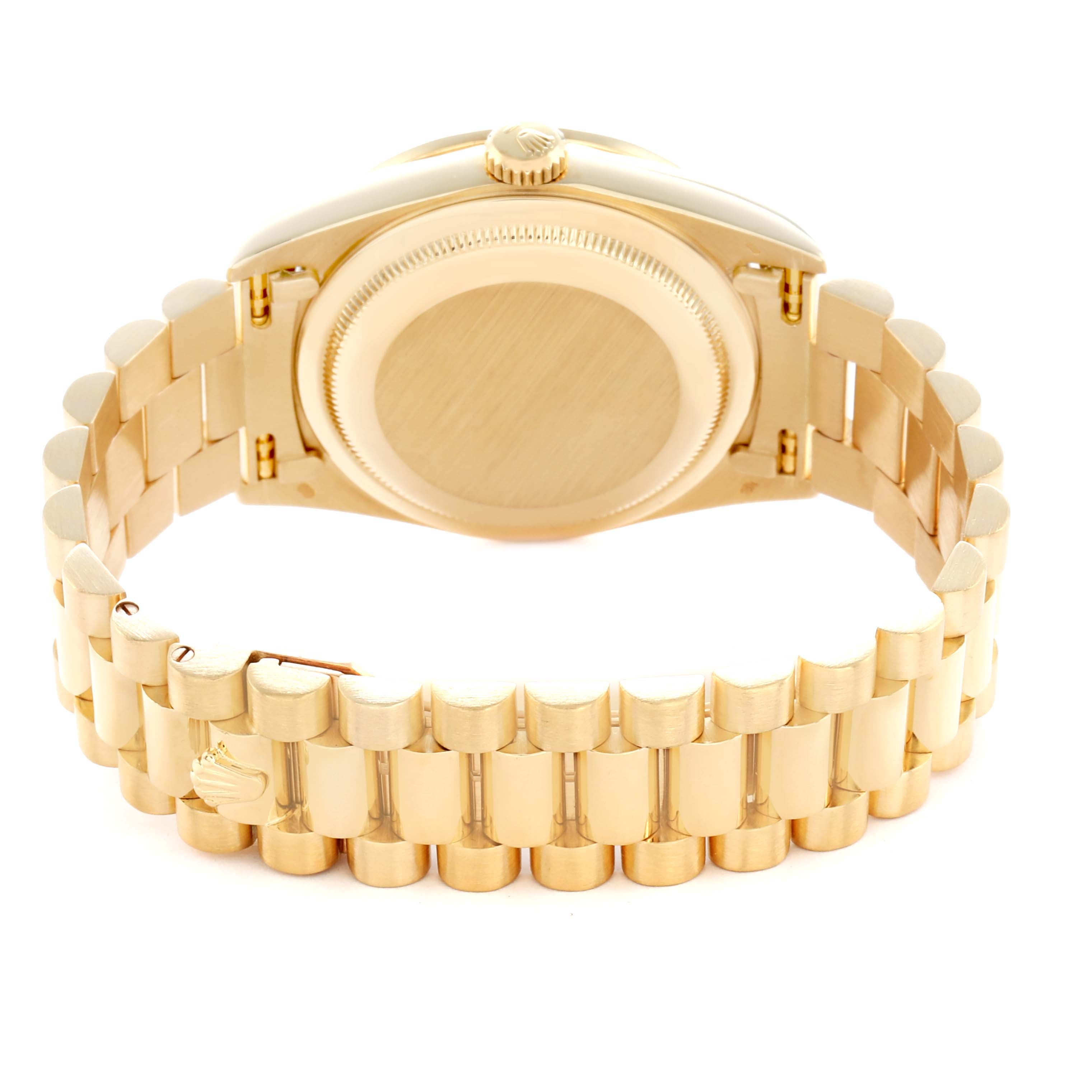 Rolex President Day-Date Yellow Gold Diamond Mens Watch 18388 + ADD ONE LINK (INSTALLED) - NO RETURN