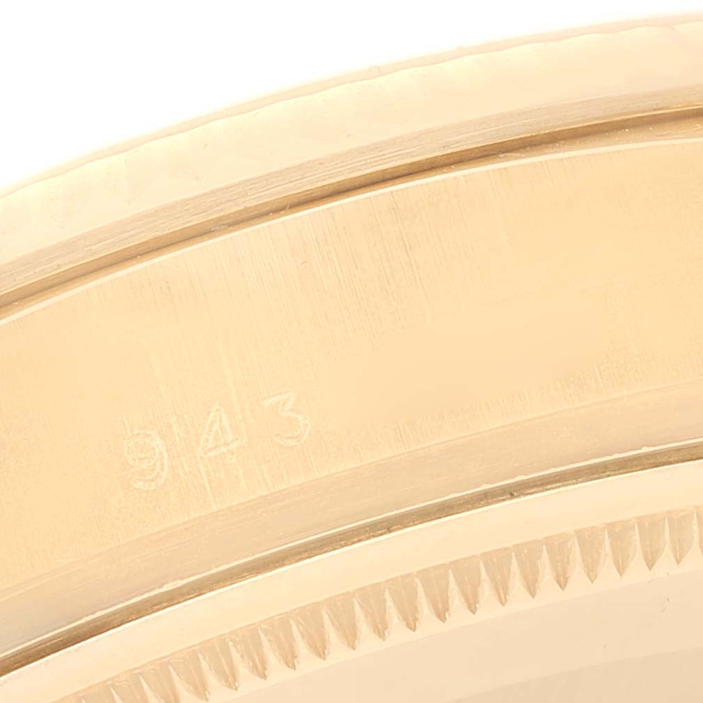 Rolex President Day-Date Yellow Gold Diamond Ruby Dial Watch 18038 Box Papers