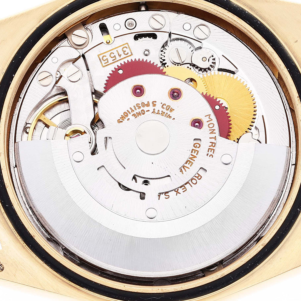 Rolex President Day-Date Yellow Gold Ivory Roman Dial Mens Watch 18238
