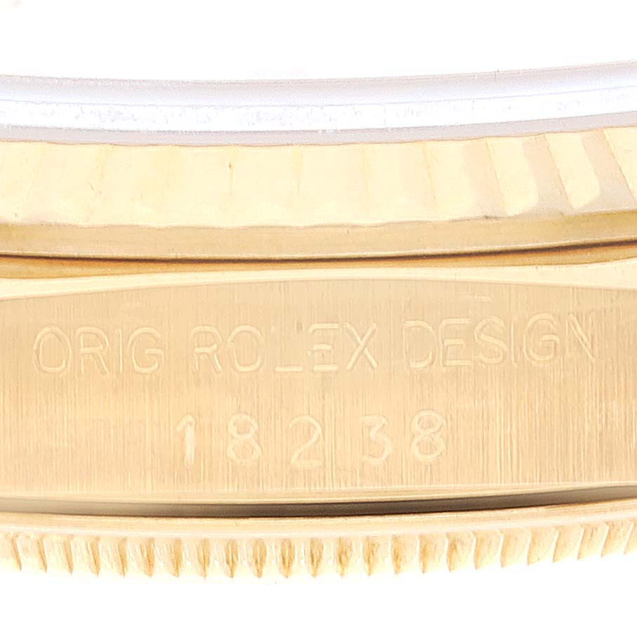 Rolex President Day-Date Yellow Gold Ivory Roman Dial Mens Watch 18238