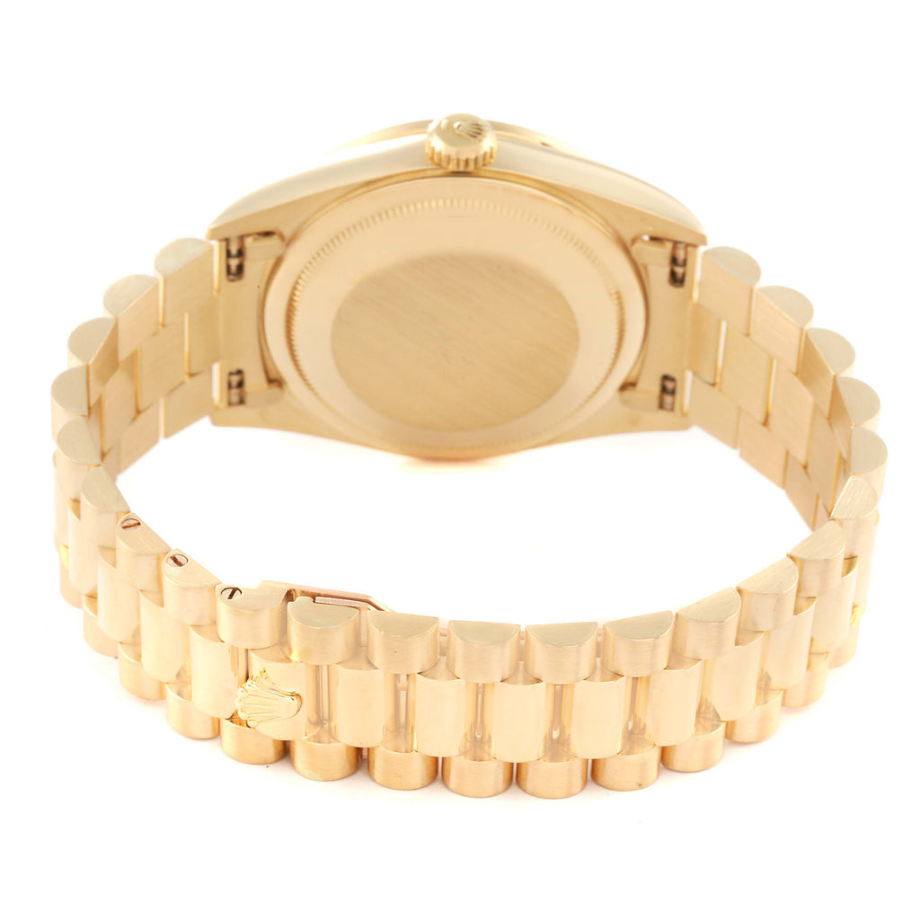 Rolex President Day-Date Yellow Gold Myriad Dial Diamond Lugs Mens Watch 18388