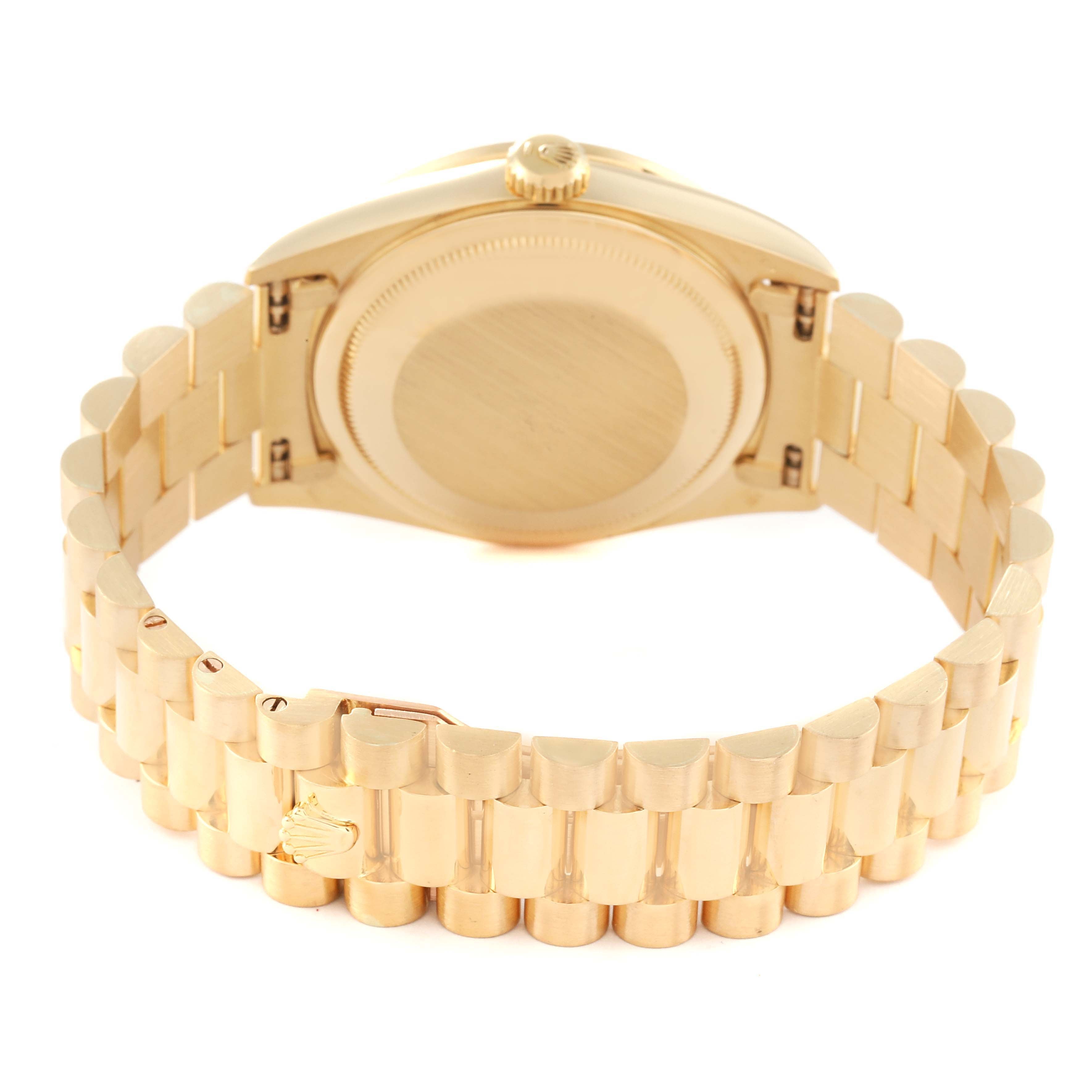 Rolex President Day-Date Yellow Gold Myriad Dial Diamond Lugs Mens Watch 18388