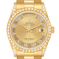 Rolex President Day-Date Yellow Gold Myriad Dial Diamond Lugs Mens Watch 18388