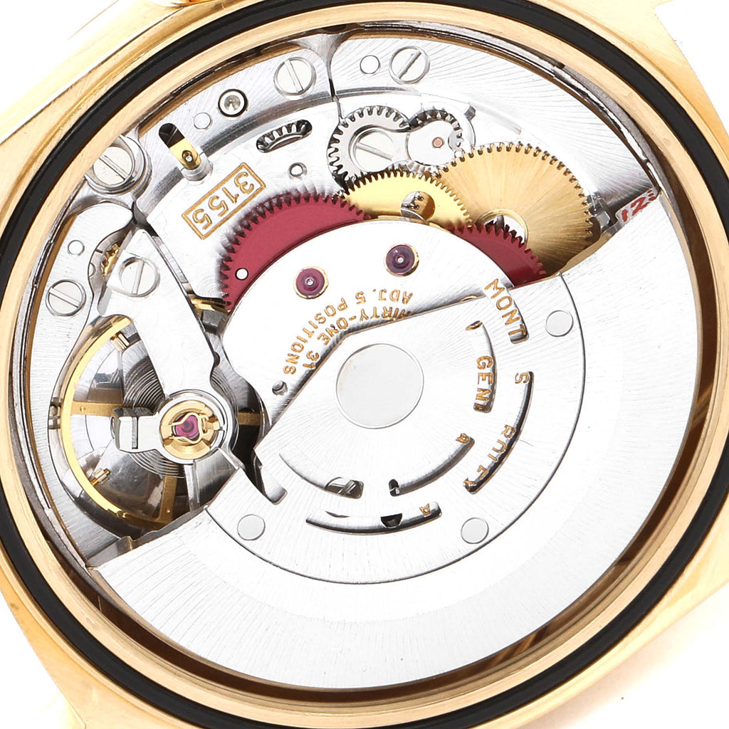 Rolex President Day-Date Yellow Gold String Diamond Dial Mens Watch 18238