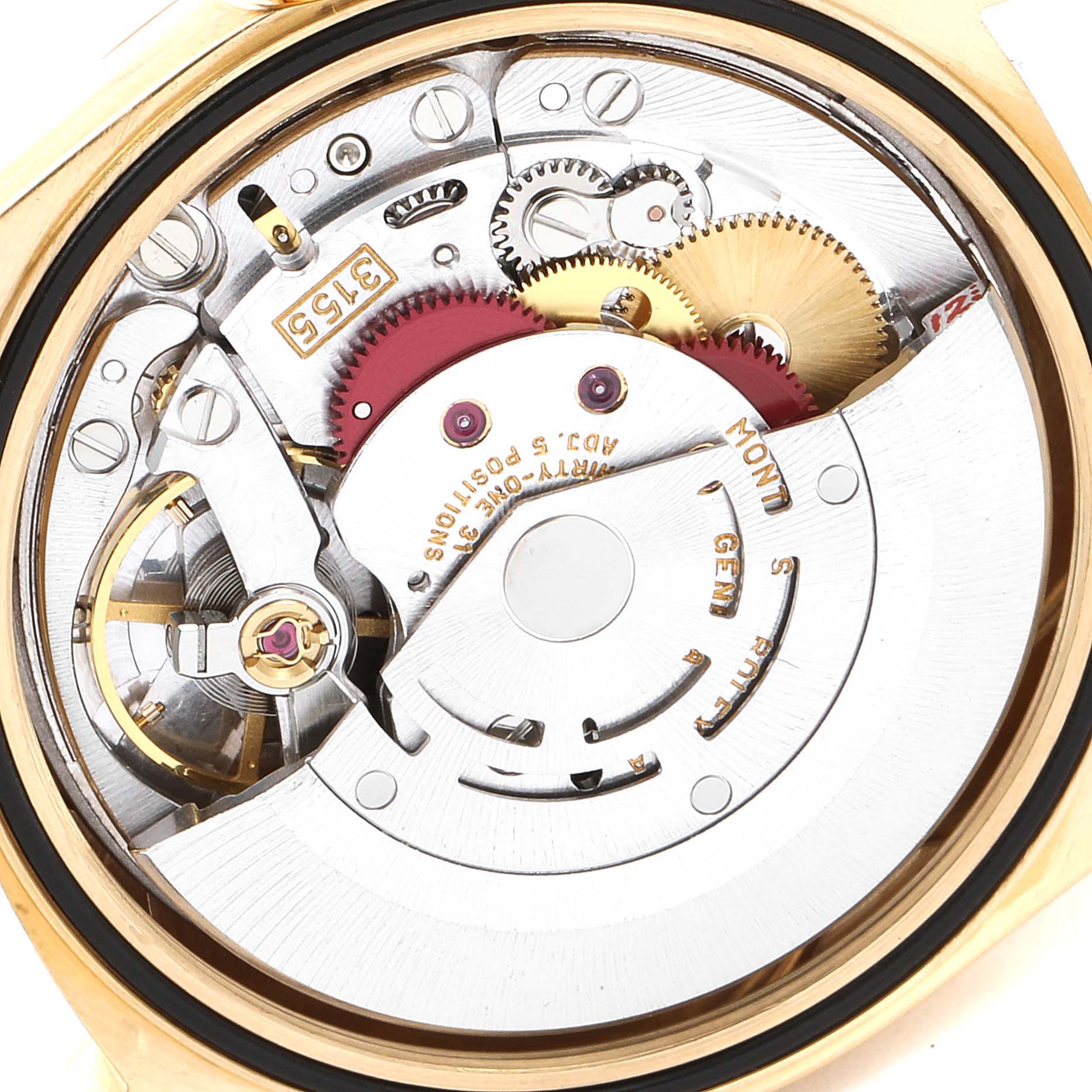 Rolex President Day-Date Yellow Gold String Diamond Dial Mens Watch 18238