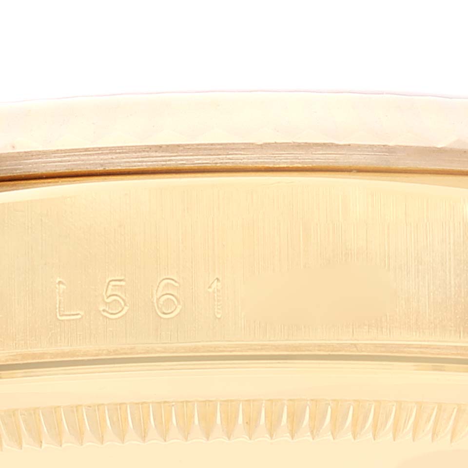 Rolex President Day-Date Yellow Gold String Diamond Emerald Dial Watch 18238