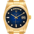 Rolex President Day-Date Yellow Gold Vignette Diamond Mens Watch 18238