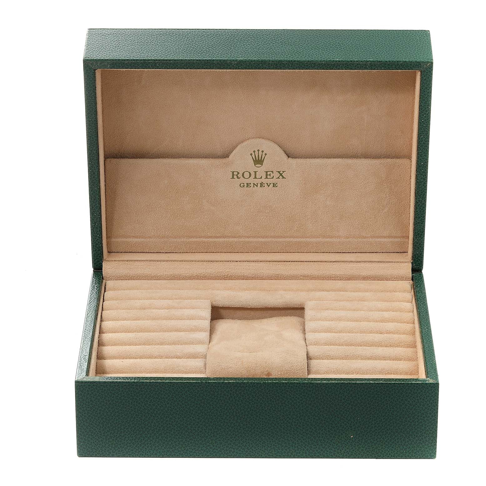 Rolex President Day Date Yellow Gold Vignette Diamond Mens Watch 18238 Box Papers