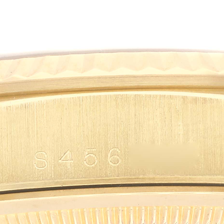 Rolex President Day Date Yellow Gold Vignette Diamond Mens Watch 18238 Box Papers