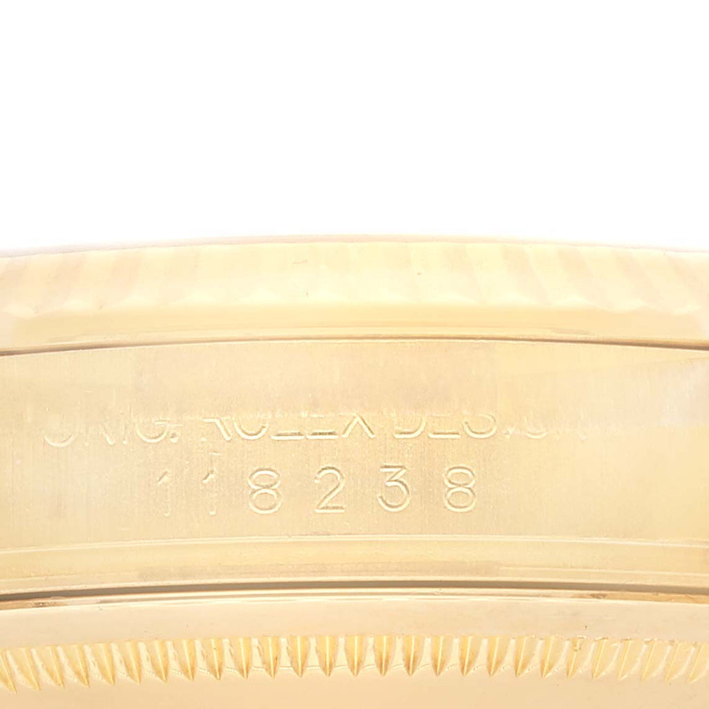 Rolex President Day-Date Yellow Gold White Dial Mens Watch 118238 Box Papers