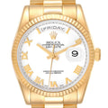 Rolex President Day-Date Yellow Gold White Dial Mens Watch 118238 Box Papers