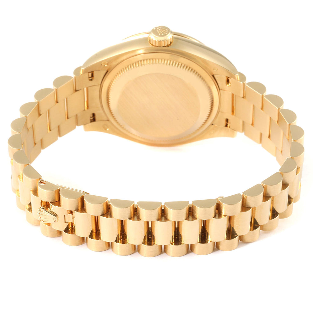 Rolex President Ladies 18k Yellow Gold Diamond Ladies Watch 279138 Box Card
