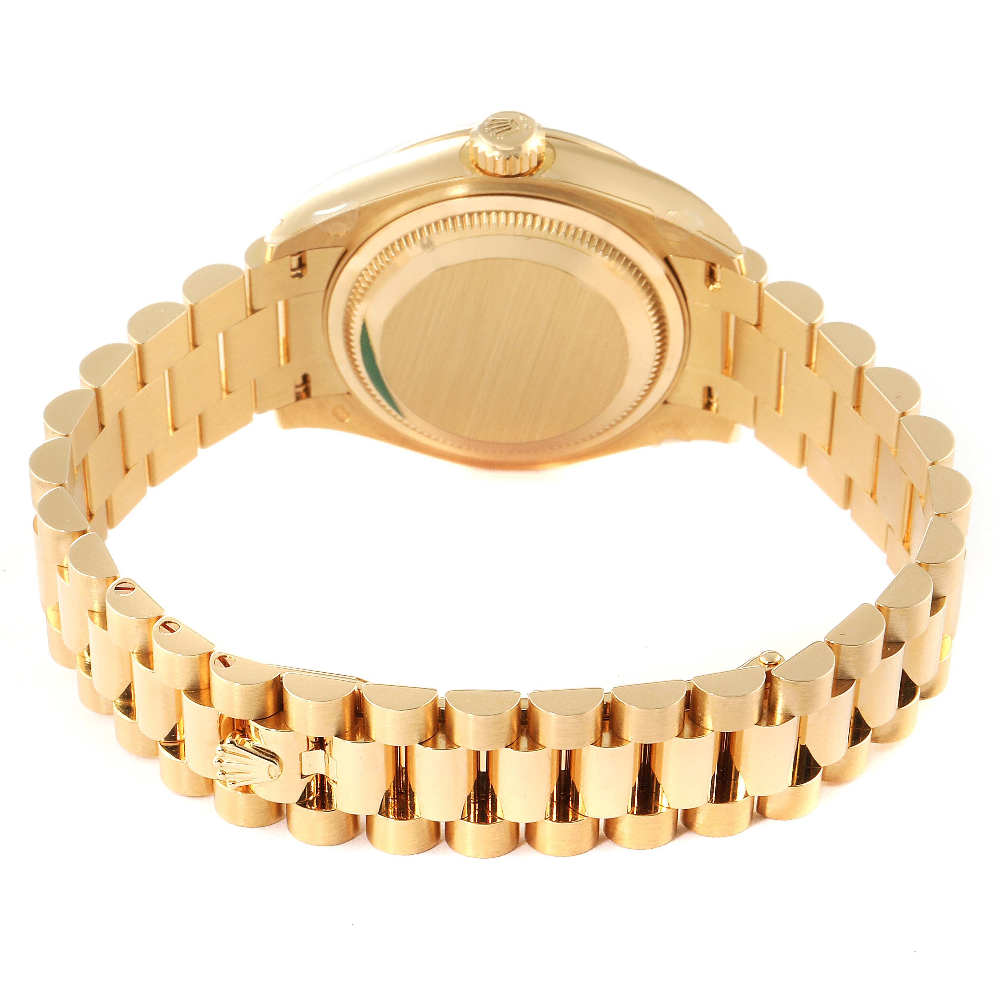 Rolex President Ladies 18k Yellow Gold Diamond Ladies Watch 279138 Unworn