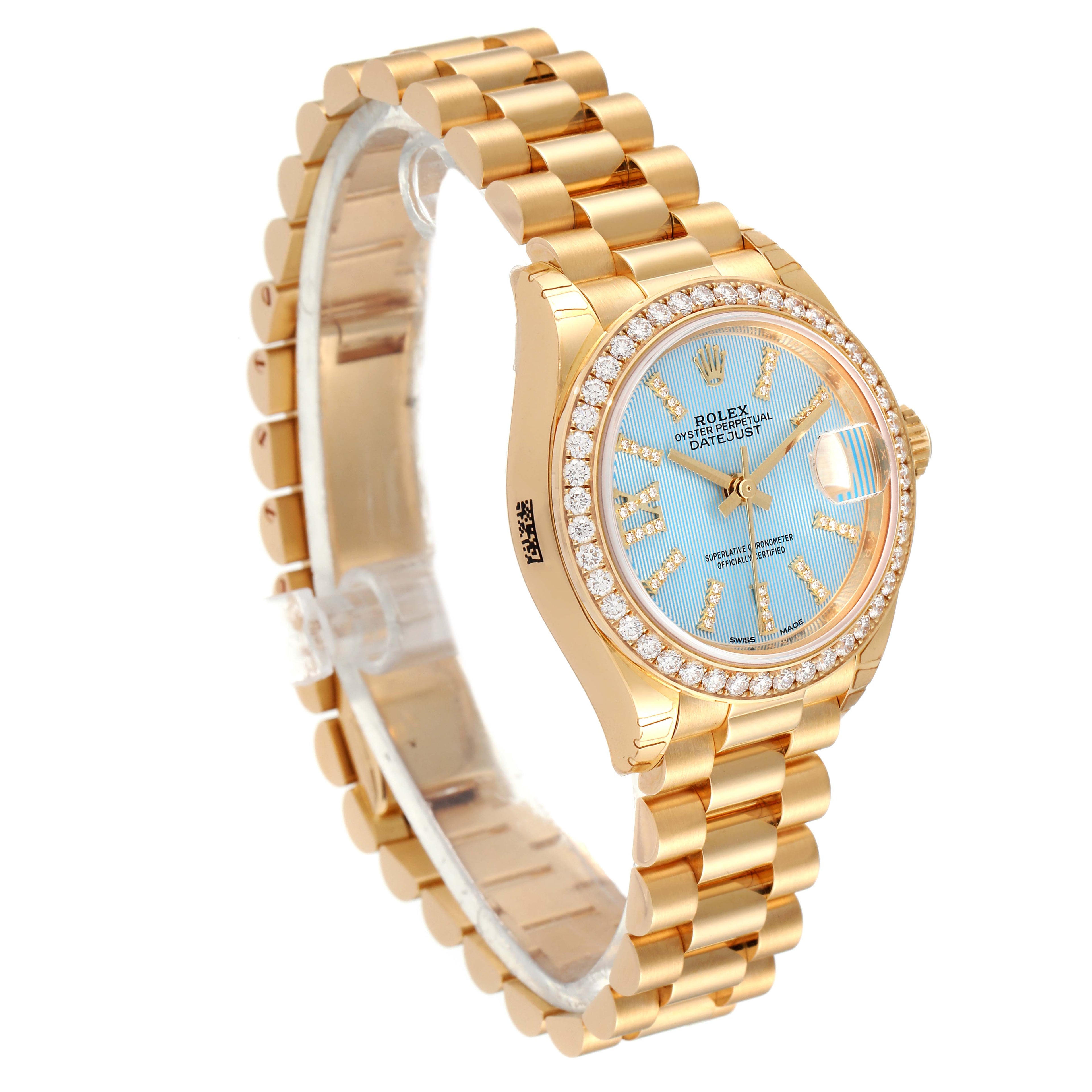 Rolex President Ladies 18k Yellow Gold Diamond Ladies Watch 279138 Unworn