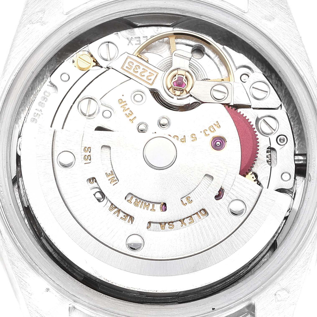 Rolex President Ladies Platinum Silver Diamond Dial Watch 79166