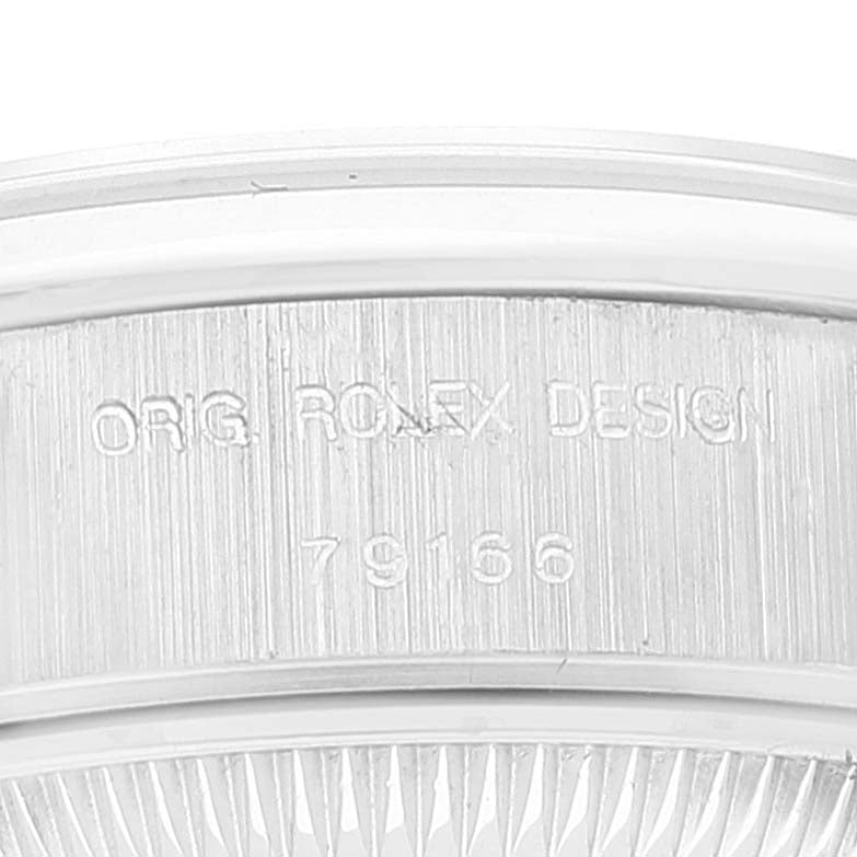Rolex President Ladies Platinum Silver Diamond Dial Watch 79166