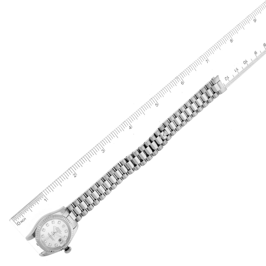 Rolex President Ladies White Gold Diamond Ladies Watch 179179