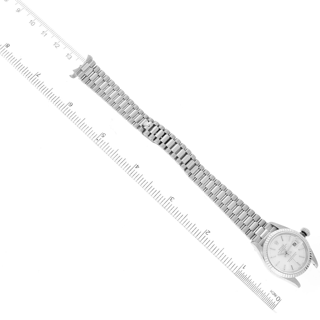 Rolex President Ladies White Gold Silver Dial Ladies Watch 79179
