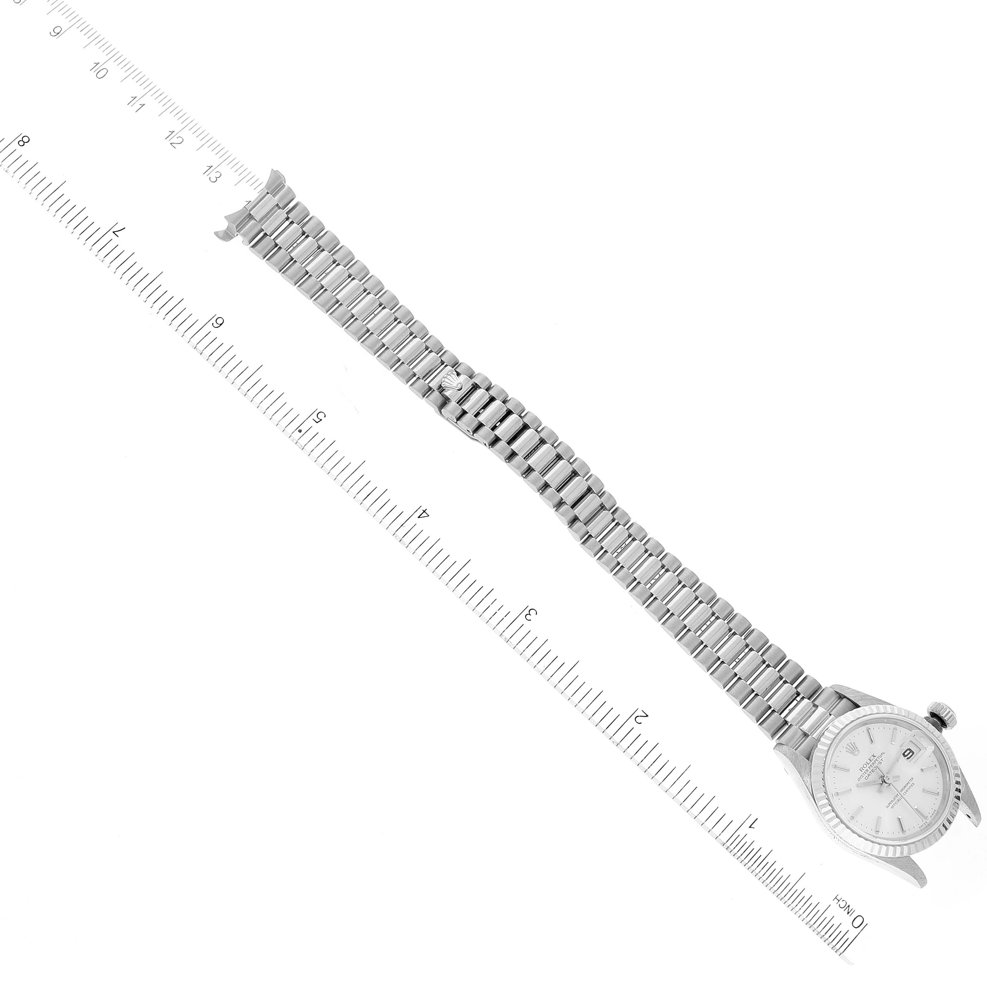 Rolex President Ladies White Gold Silver Dial Ladies Watch 79179