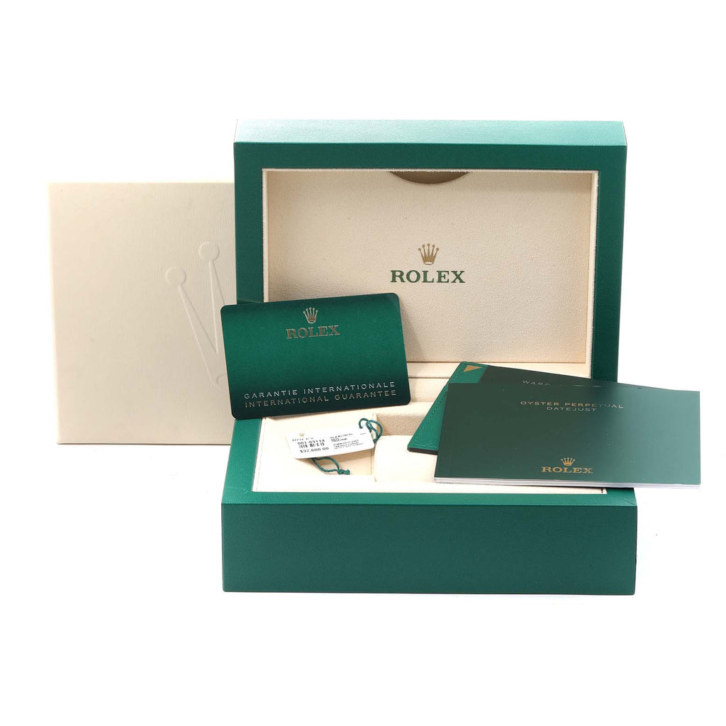 Rolex President Midsize Rose Gold Chocolate Diamond Watch 278275 Unworn