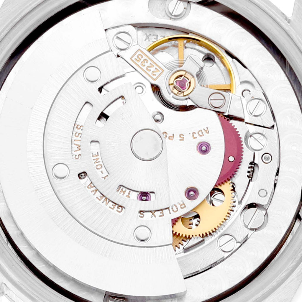 Rolex President Midsize White Gold Blue Diamond Dial Ladies Watch 78279